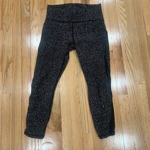Lululemon Athletica Black Patterned Leggings